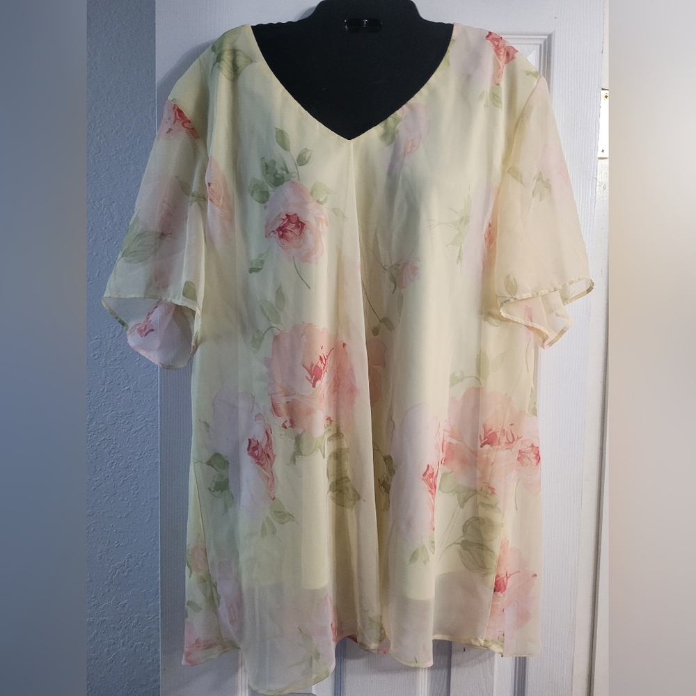 Floral Cream Top From J.B.S